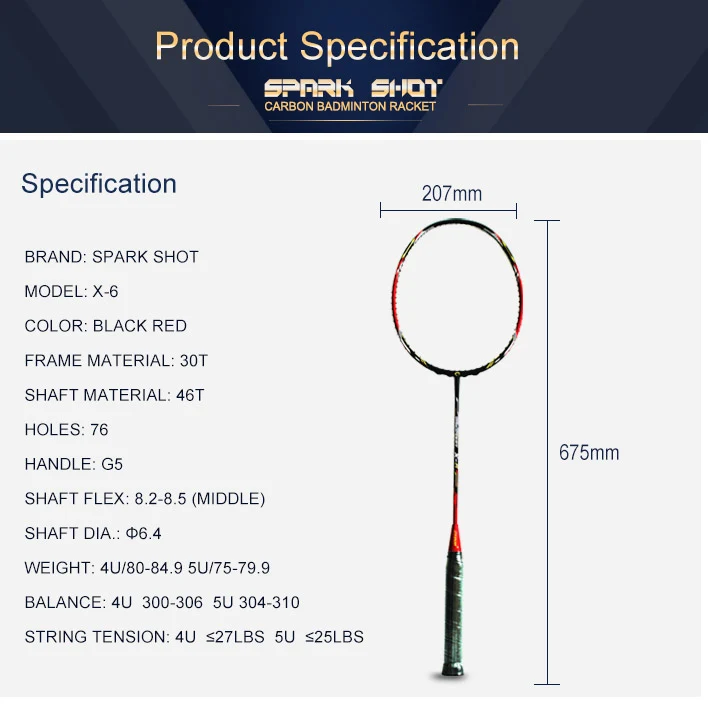Modulu handiko karbono badminton erraketa 6,4 mm-ko ardatzarekin: potentzia eta doitasuna swing guztietan